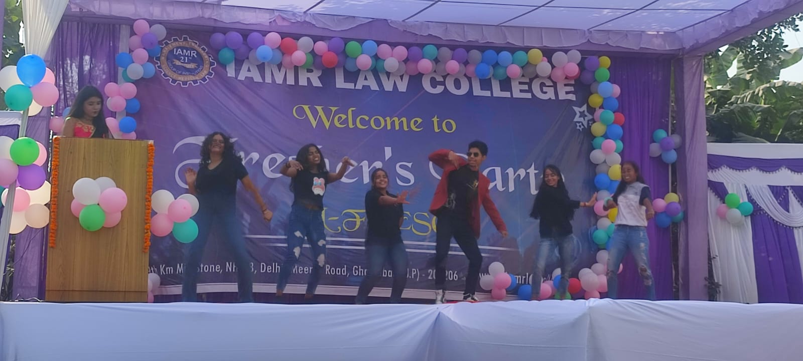 IAMR Law College organized a freshers' party for BALLB First and LLB First year students