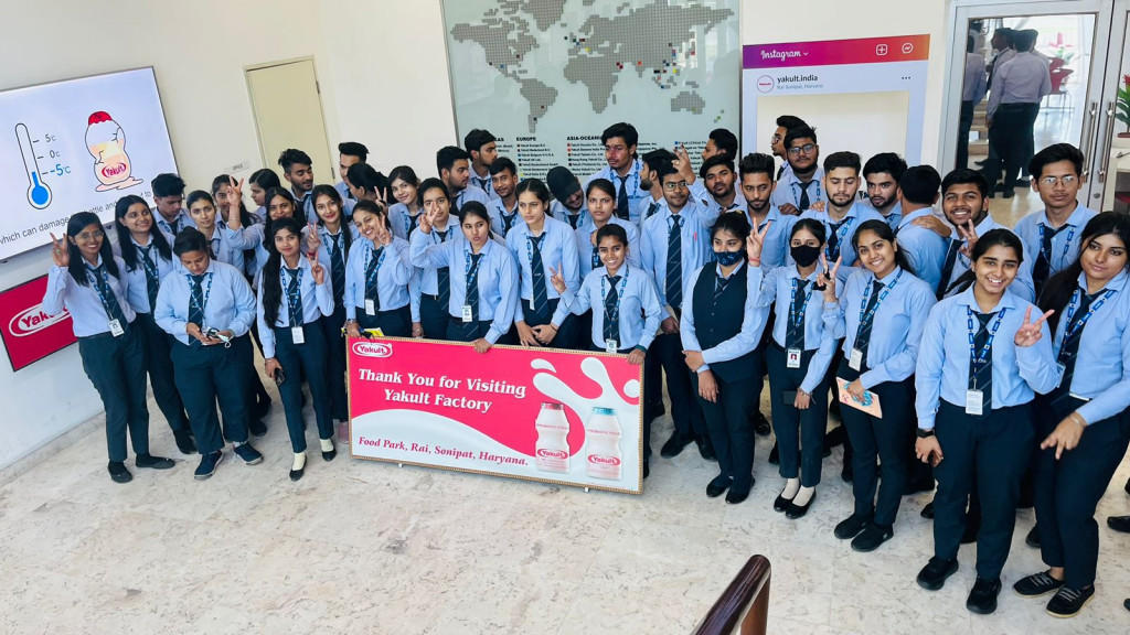 Bba department students of IAMR visited YAKULT DANONE INDIA PVT LTD Sonepat Harayana