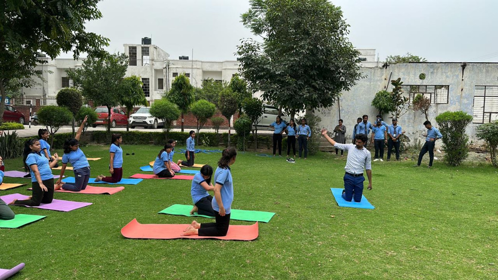 International Yoga Day is celebrated at IAMR College on June 21st, 2023. 