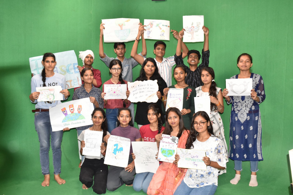 BAJMC department conducted a poster-making activity on the theme of humanity. 