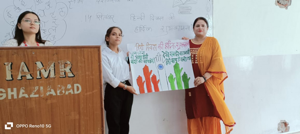 LAW Department IAMR College conducted a poster-making activity on the occasion of “HINDI DIWAS”