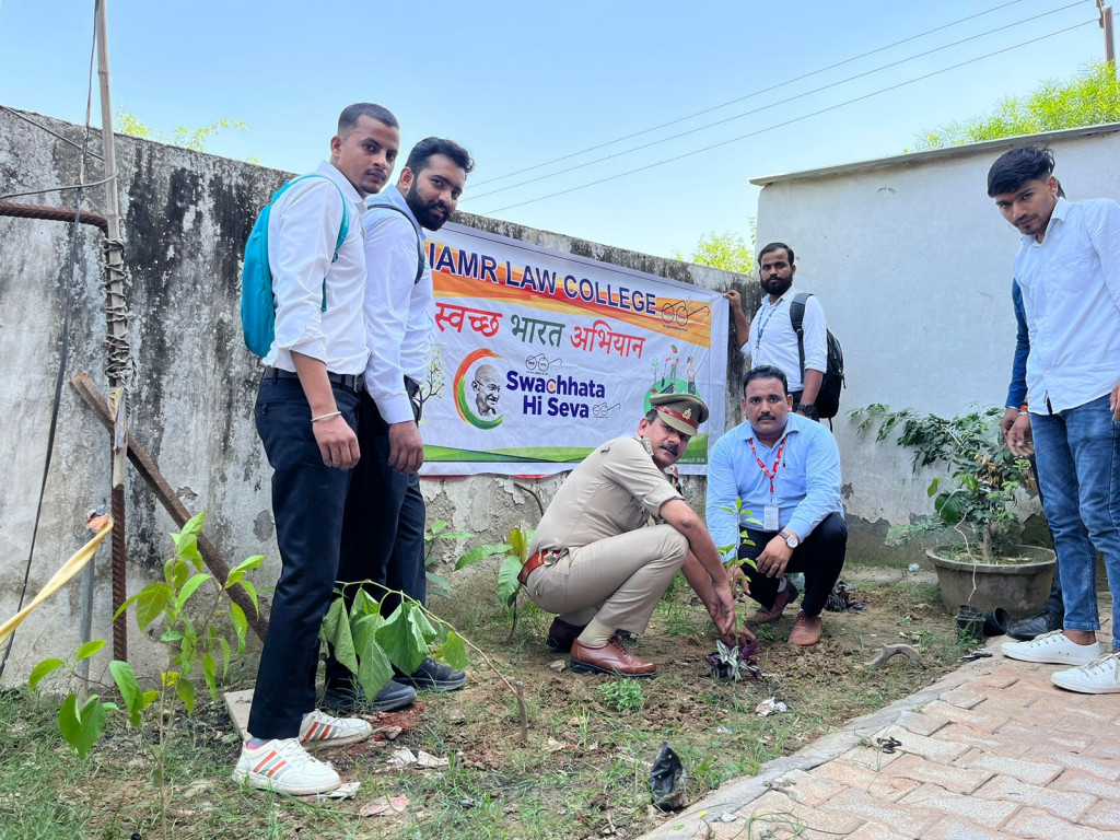 IAMR Law College hosted a plantation activity
