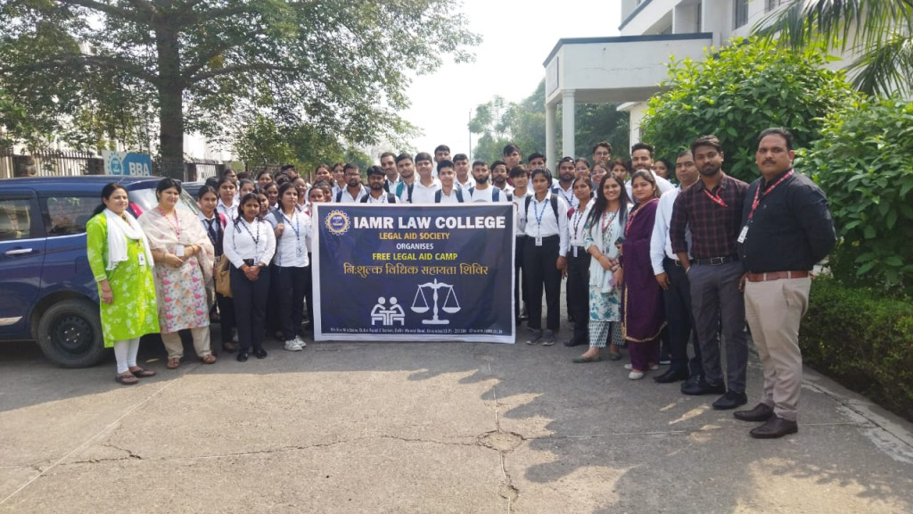 LASC, IAMR Law College, Ghaziabad organized a free legal aid camp at Duhai, Ghaziabad